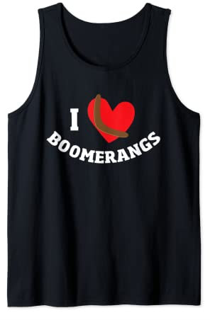 I Love Boomerangs Bumerang Spruch Herz Boomerang Tank Top