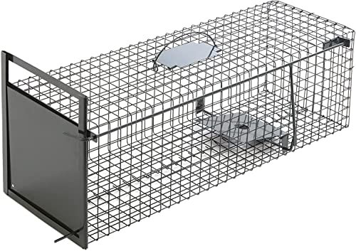 Lebendfalle 75 cm Extra starker Draht Marderfalle Katzenfalle Tierfalle Kastenfalle Drahtkastenfalle Wetterfeste robuste Falle Effektiv und schonend einfacher fang Marder Katzen Wieseln Iltissen