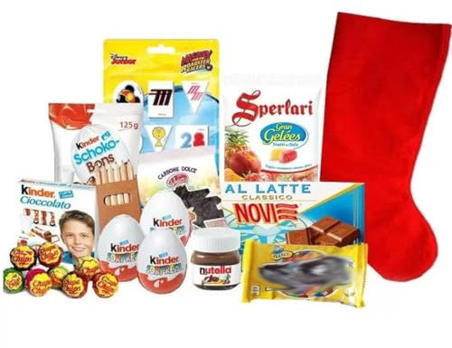 Bigiemme Calza della Befana Topolino Personaggi Cartoons Kit n 9 Fai da Te epifania Bimbi dolcetti Carbone Gadget Regalo vecchina Camino