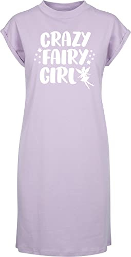 Hippowarehouse Crazy Fairy Girl t-Shirt Dress Women's Adults Nightie Nightdress Lilac