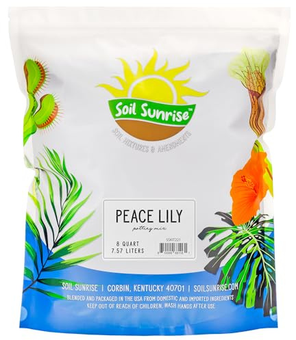 Soil Sunrise Peace Lily Potting Soil Mix (8 Quarts) for Planting, Growing, or Repotting Peace Lily Plants
