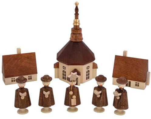 Thomas Preißler | Miniaturen Miniatur Weihnachtsfiguren | erzgebirgische Tradition | Handwerkskunst aus Deutschland | Seiffener Dorf 8-teilig