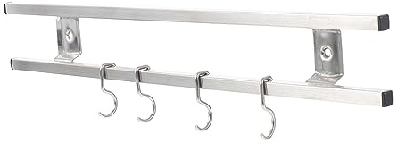 PRETYZOOM Support Mural Couteaux Magnétique Double Rangée 40 Cm Acier Inoxydable Porte-ustensiles La Cuisine Multifonction pour Rangement Organisé Espace La Cuisine Équipement Accessoires