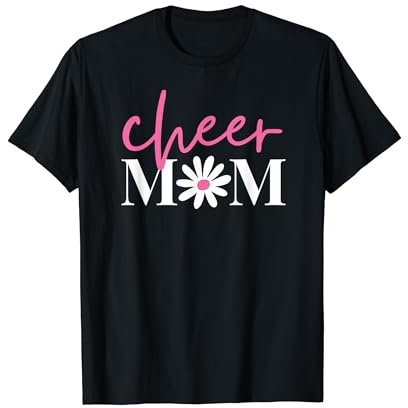 Cheer Mom Pink Cheerleading Floral T-Shirt