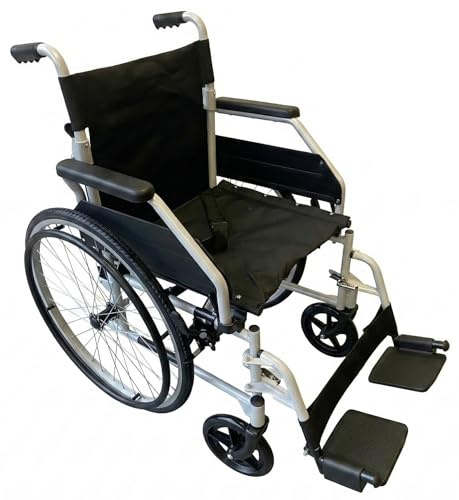 U-Go Essential Self Propel Wheelchair with Strong Steel Frame, Foldable Wheel Chairs for Adults, Portable Travel Wheelchair, Stylish Mobility Aid with Seat Width (16)