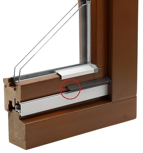 Wetterschenkel Aluminium Holzfenster Regenschutz Alu Fenster Profil Y Abdeckung (Dunkelbronze G216, 120 cm)