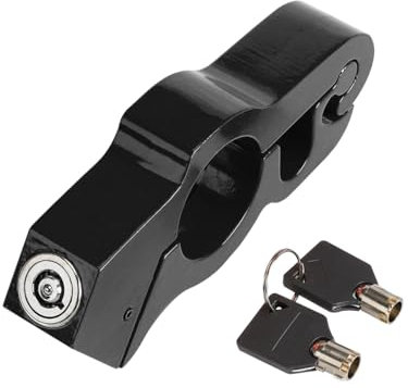 JNNJ Candado para Manillar De Moto, Cerradura De Aleación Aluminio para Manillar Motocicleta, Multifuncional Cerradura De Manillar Antirrobo, para Ciclomotor Scooter Motocicleta, ATV(Negro)