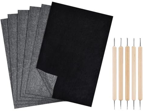 Sunmeit 200 StüCk Carbon-Transferpapier 11,5 X 8,3 A4 Pauspapier Carbon-Graphitpapier mit PräGestift Schwarz