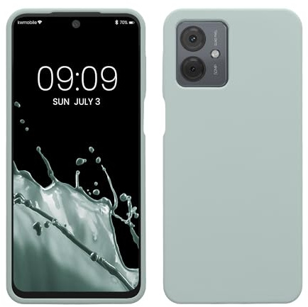 kwmobile Carcasa Compatible con Motorola Moto G14 Funda - Case TPU y Silicona antigolpes - Apto Carga inalámbrica - Menta Cool