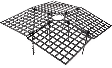 TINEASUR Cubierta Recortable para Macetas 3 Piezas Negra Mediana para Jardín y Balcón, Protector De Suelo Antiescavación para Gatos y Perros, Rejilla Plástica Protectora para Plantas
