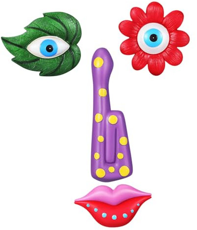 KITANDOVE 1ensemble Décoration Murale Arbre Visage Amusant Ornements Colorés pour Jardin Et Intérieur Sculpture Artistique avec Détails Précis pour Améliorer Votre Espace Extérieur Et