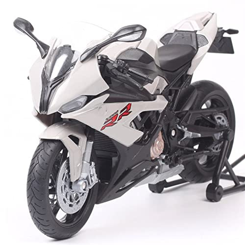 flrian Für BWM 1000RR Motorrad Maßstab 1:12 Druckguss Motorrad Rennsport Fahrrad Modell Fahrzeug Souvenirs Hobby Spielzeug Jungen Motorrad Superbike Motorrad-Modelle(White)