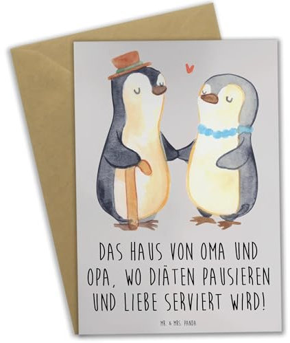 Mr. & Mrs. Panda Beileidskarte Großelternliebe - Geschenk, babykarte, Generationen, Liebe, persönliche Erinnerungen, osterkarte, weihnachtskarten, einladungskarten, hochzeitskarten, Diät, Weisheit