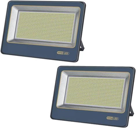 Pink Beryl Projecteur Led extérieur 600W 800W 1000W, lumières d’inondation blanches positives 6500K, 4000lm-40000lm, projecteur Led Super brillant étanche à l’eau 220V IP67 (deux pièces), 1000W 2PCS