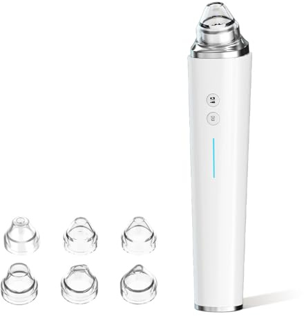 Mitesser Sauger Porenreiniger Gesicht,Blackhead Remover Vacuum,3 Modi, 6 Saugköpfe, USB-Aufladung, Rundum-Gesichtspflege Mitesserentferner Porenreiniger