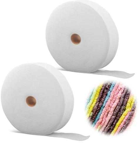 Gosknor 2 Rollen Jelly Roll Batting Streifen, Baumwollmischung Fleece Batting Baumwoll Batting für Jelly Roll Teppiche für Jelly Roll Teppiche Überwurfteppiche Geflochtener Teppich