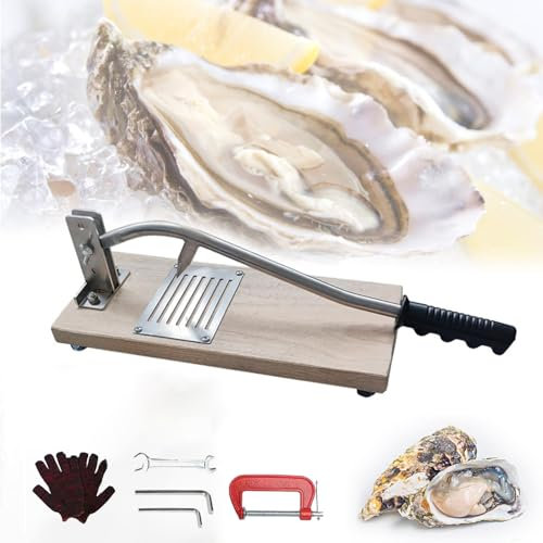 Máquina para Descascarar Ostras, Cuchillo Portátil para Descascarar Ostras, Herramienta para Descascarar Altura Ajustable, Abridor De Ostras Sin Instalación, Cuchillo para Ostras De Acero Inoxidable