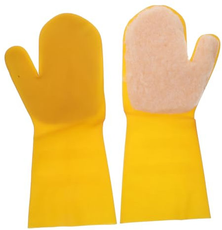 SEWOART 2pcs Pool Cleaning Mitts Latex Gloves for Hot Tub Aquarium Cleaning Supplies Scrubbing Gloves for Swimming Pools