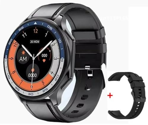 Ethelred DT Watch X Smart Watch 3D AOD Mode Local Video Music Player 4GB ROM USB Modes Photo Ablum Amoled Bluetooth Call Smartwatch Wrist (Black Leather)