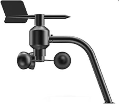 CAYUND Anemometer Windgeschwindigkeitssensor 0–60 m/s, 360°-Polycarbonat-Halterung, Windgeschwindigkeits- und Windrichtungssensor-Sender(Style B 0-5V)
