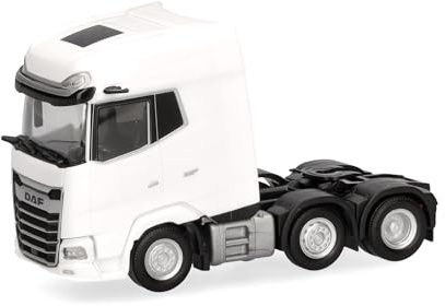 Herpa LKW Modell DAF XG+ Zugmaschine 3achs, weiß, Miniatur im Maßstab 1:87, Sammlerstück, Made in Germany, Kunststoff