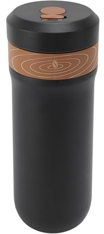 HUSHUI de Prensa Francesa Portátil, Taza de café con Aislamiento de 320 Ml de Acero Inoxidable con 8 Horas de Conservación del Calor, para una Malla de Filtro Fino de 4 Capas