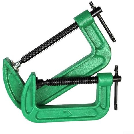 Jonikuper Professional Workshop C Clamps 4 Inch Steel Quick Release Grip Clamp Set With Swivel Pads For Carpentry 2 Pack