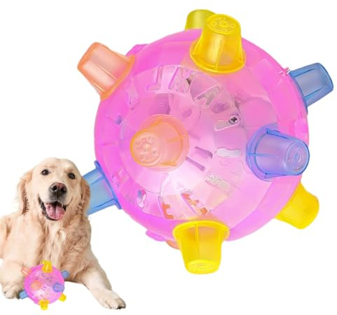 Jouet pour animaux de compagnie interactif - boule rebondi, boule de roulement de chien | Duraable PP Material Pet-Toys, 2025 Baule mobile avec lumières et musique pour le plaisir intérieur ou extérie