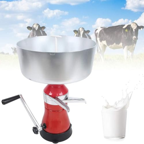 MJMLUCK Séparateur de crème, centrifugeuse Manuelle en Alliage d'aluminium, pour Lait Frais, Efficace et Stable, pour Usage Domestique et agricole.