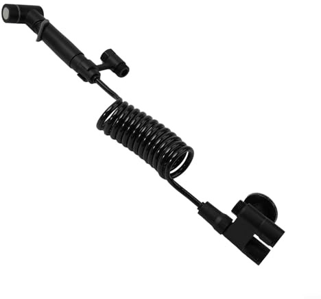 Bebykilemi Toilet Bidet Sprayer Kit with Adjustable Pressure Control, Handheld Bathroom Bidet Attachment with Double Outlet Angle Valve(Black)