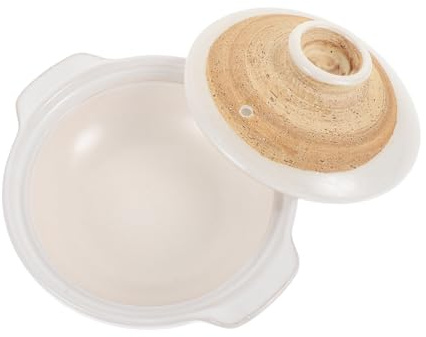 SAFIGLE Cazuela de Blanca para Cocinar Arroz y Sopa Olla Doméstica Resistente con Interior Antiadherente y Diseño Ergonómico para Uso Seguro Cocina Familiar