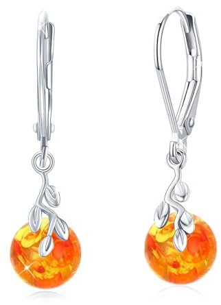 REDSUN Mondstein Tropfen Ohrringe 925 Sterling Silber Damen Keltischer Schmuck Leverback Mondstein/Türkis/Opal Hypoallergen Elegante Hängende Ohrringe Geschenk für Freundin Frau Mutter Geburtstag
