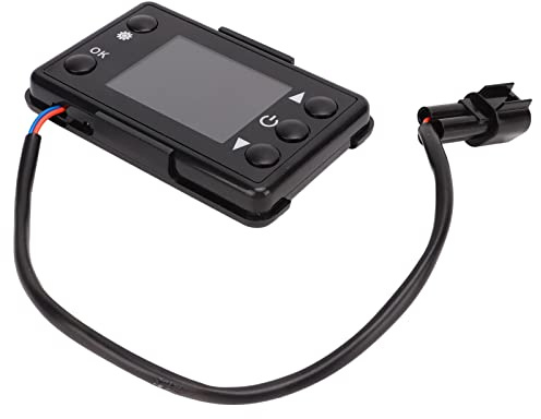Tbest Controlador de Calentador de Estacionamiento, Interruptor de Monitor LCD, Juego de Control Remoto con Función de Sincronización de Temperatura Ajustable para Automóviles,