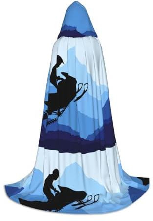 POCUK Snöskoter mantel med huva för tonåringar halloween cosplay jul maskeradkostymer