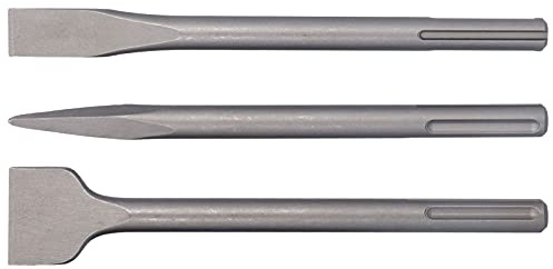 AMONIDA Juego de Cinceles de Acero Al Carbono de 3 Piezas para Trabajos de Hormigón con Azulejos con Antideslizante para Ahorrar Mano de Obra, Adecuado para Fabricación Industrial o de Carpintería