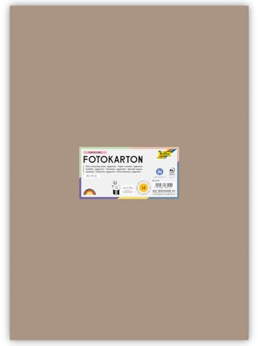 Fotokarton 10 Bogen, 300 g/qm, 50x70 cm (Cappuccino)