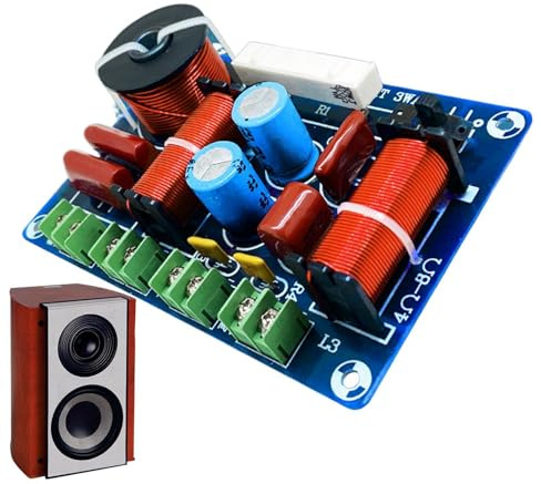 Passive Frequenzweiche 3 Wege – Hochton Mittel Bass Lautsprecher Frequenzteiler | 250W Audio Crossover 4–8 Ohm | Kompakte Sound System Weiche Für Reparatur Modifikation HiFi Lautsprecher