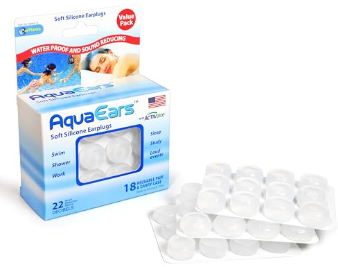 Aqua Ears® Soft Moldable Earplugs, 18 Pairs