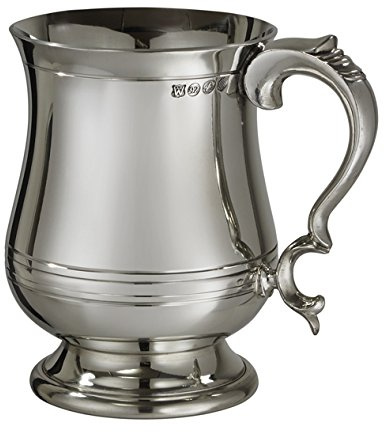 Wentworth Bierkrug, Zinn, georgischer Stil, extra schwer, ca. 550 ml
