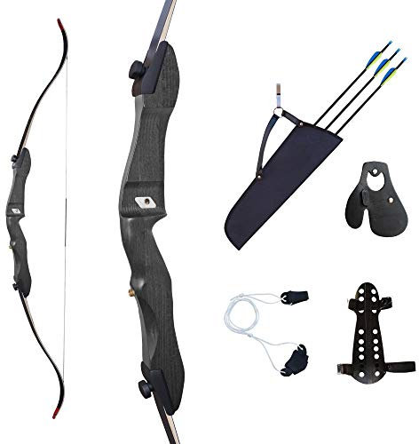 Bogenset Einsteigerset Recurvebogen Ragim Matrix mit Zubehör und Carbonpfeilen 30 lbs