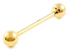 Piercing Oro Lengua bola 5 mm (9kts) - Estuche Regalo - Certificado de Garantía - Mondepetit
