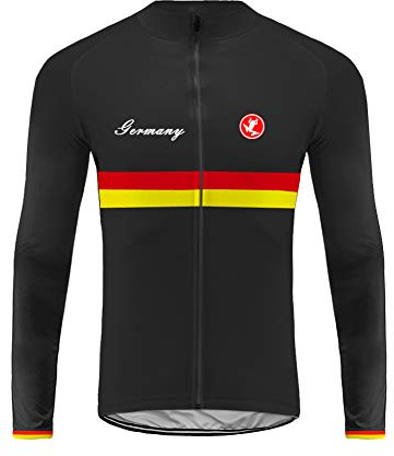 UGLY FROG Deutsche Nationalmannschaft Radtrikot Winter Herren Langarm Fahrradtrikot Gemütlich Thermo Fahrradbekleidung Cube Anti-Cold