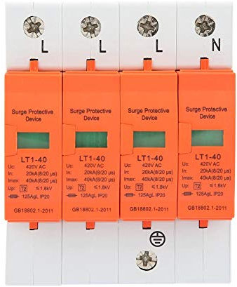 4P-Überspannungsschutz für den Haushalt, 40KA 420VAC Device Protector Schutz