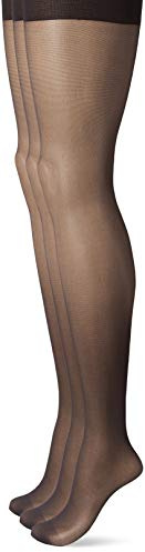 No nonsense Great Shapes All Over Shaping Tights, Slimming Control for Flawless Definition and Confidence, D, Midnight Black - 3 Pair Pack