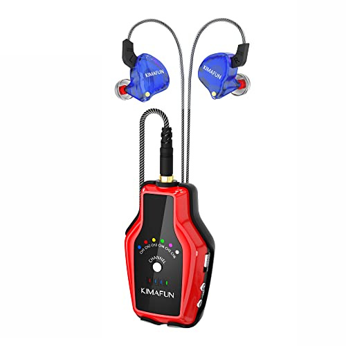 KIMAFUN EIN Empfänger. Es Muss Mit Dem Sender Funktionieren 2.4G Drahtlose In-Ear-Monitore System für Bühnenauftritte, Bandprobe, Gitarren-Bass Verstärker, Kameraaufzeichnung, Live-Übertragung