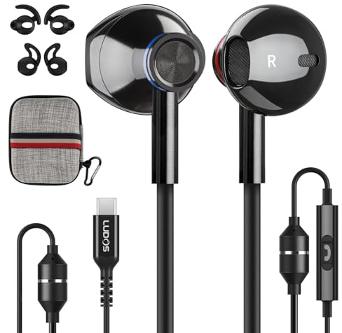 LUDOS NOVA Air Tube hörlurar – trådbundna hörlurar med EMF | Strålskydd, 5 års garanti med extern drivrutin och tyst mikrofon - EMF-fria hörlurar för arbete