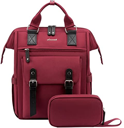 LOVEVOOK Mochila Mujer, Impermeable Mochila para Ordenador Portátil 15,6 Pulgadas con Puerto de USB, Multifuncional Mochila Portátil Mochila Escola para Negocio Viajes Trabajo