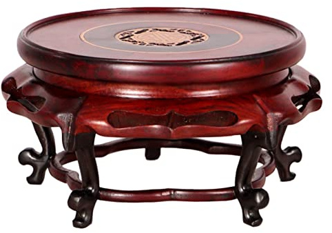 ARZARF Bonsai Pedestal Wooden Vase Bas Pedestal Stand Rosewood Base Chinese Vase Buddha Statue Fish Bowl Plant Table Lamp Stand Vase Pedestal Stands (Size : Large)