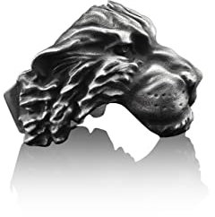 BySilverStone Jewelry – Löwin, Handgefertigter Biker-Ring Aus Sterlingsilber Für Herren, Siegelring Mit Löwe-Tier, Sternzeichen-Ring Löwe, Astrologie-Ring Löwe, Silberschmuck Für Herren Löwe