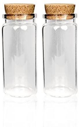 Bestlivings Mini Glasflaschen mit Korken 50ml (8er Pack) - Kleine Glasfläschchen zum Befüllen - Reagenzglas Glas für Hochzeit - Mini Gläser Gastgeschenke